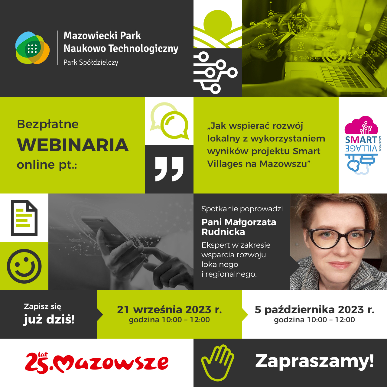 Webinar - Jak wspierać rozwój lokalny z wykorzystaniem wyników projektu Smart Villages na Mazowszu.